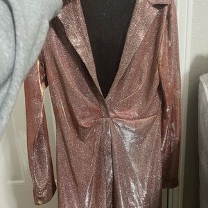 Shimmering Pink Metallic Dress